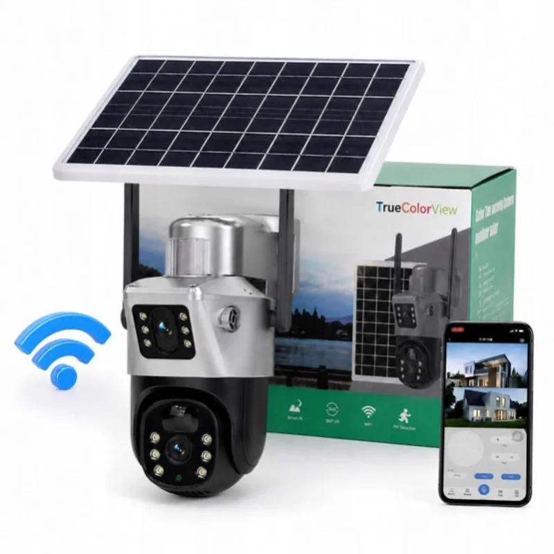 OscarVision – Wifi Caméra de Surveillance Solaire Sans Fil Double Caméra - photo 1