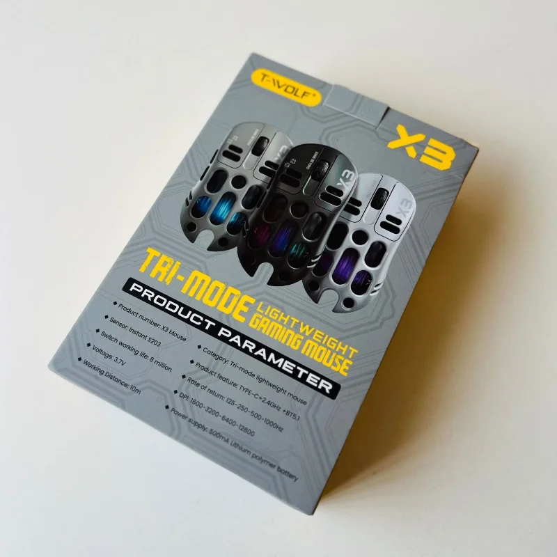 T-WOLF X3 – Souris Gaming Tri-Mode Ultra-Légère 6