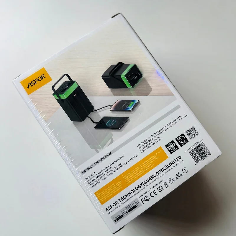Power Bank 100 000 mAh - ASPOR A397  2