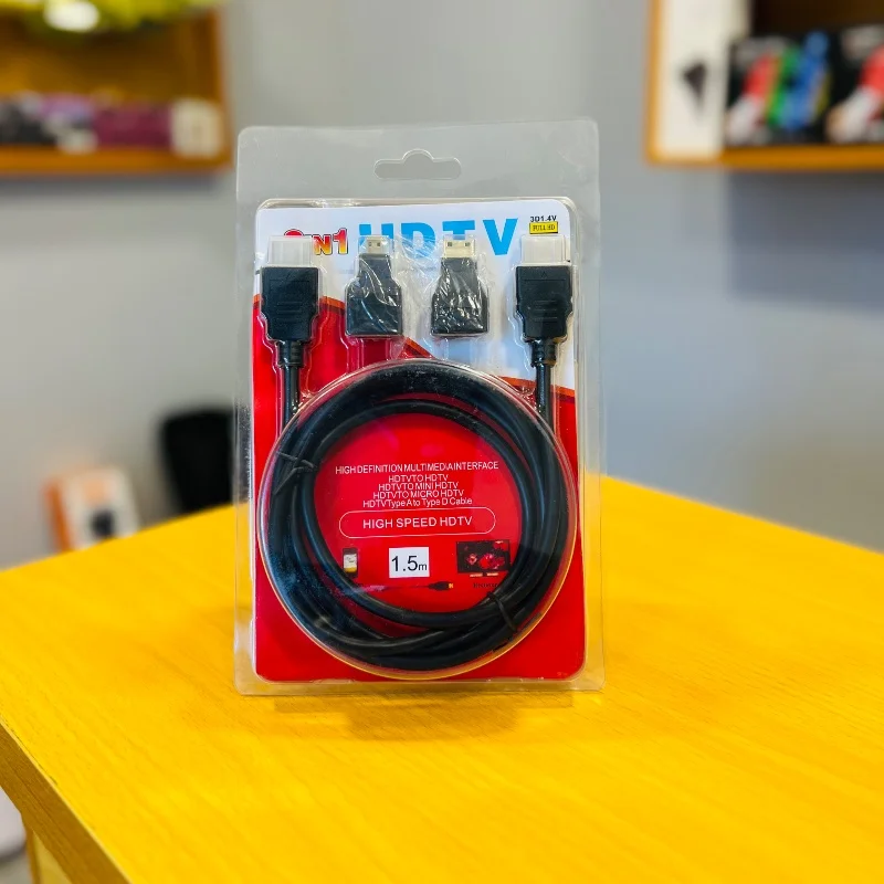 Câble HDMI 3-en-1 – 1,5 m | HDMI / Mini-HDMI / Micro-HDMI - photo 1