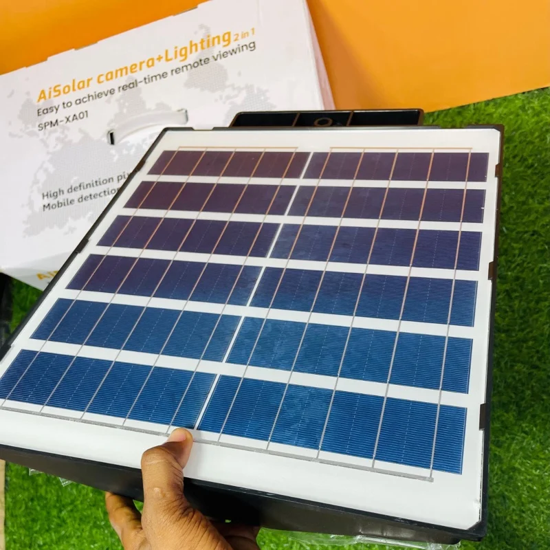 Caméra de Surveillance Solaire AI 2-en-1 avec Éclairage LED 6