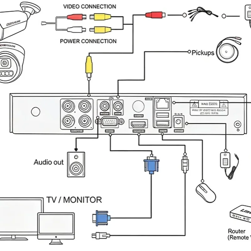 Oscar Vision – Kit de 4 Caméras Vidéosurveillance IP PoE 5MP 6
