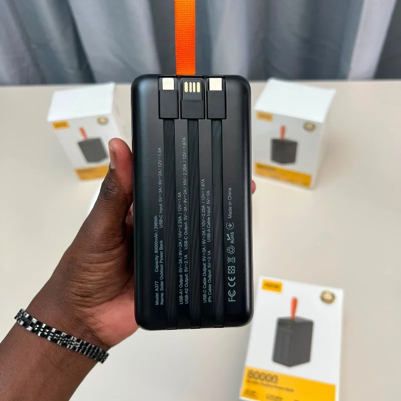 Power Bank Solaire 80 000 mAh - ASPOR A377  3