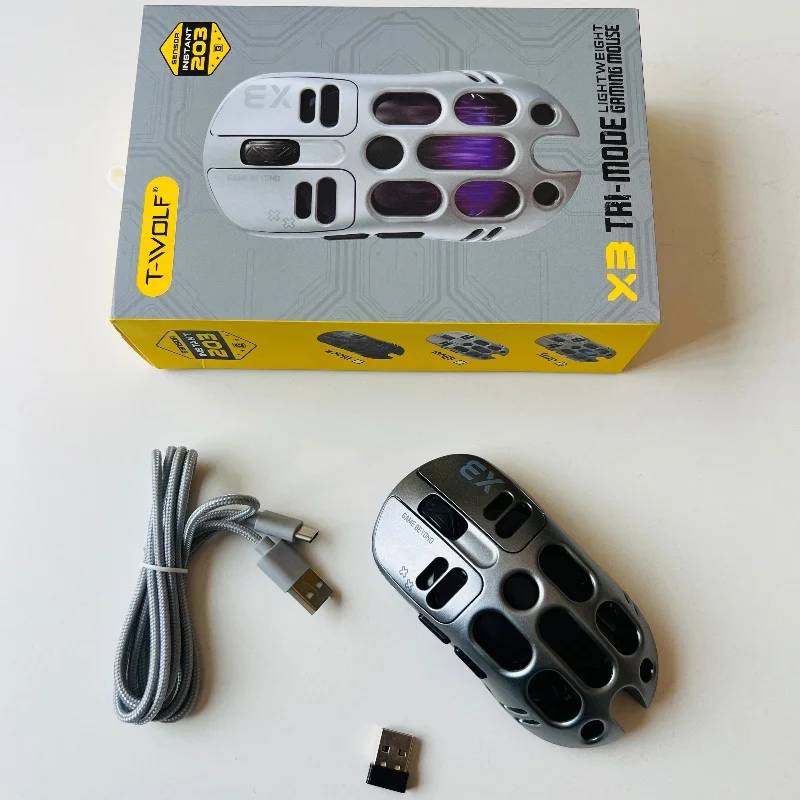 T-WOLF X3 – Souris Gaming Tri-Mode Ultra-Légère