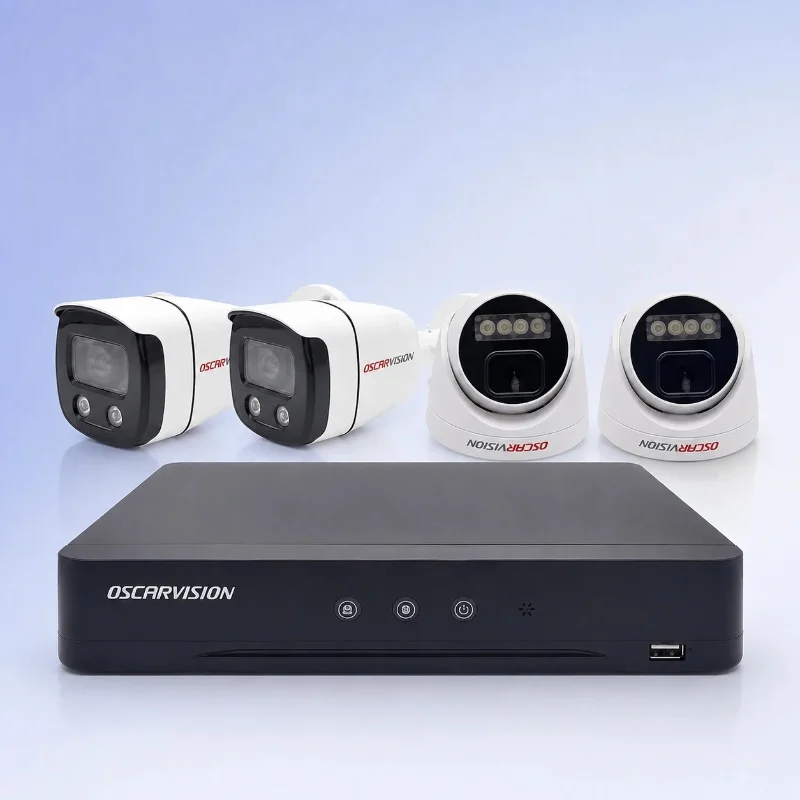 Oscar Vision – Kit de 4 Caméras Vidéosurveillance Analogique  5MP