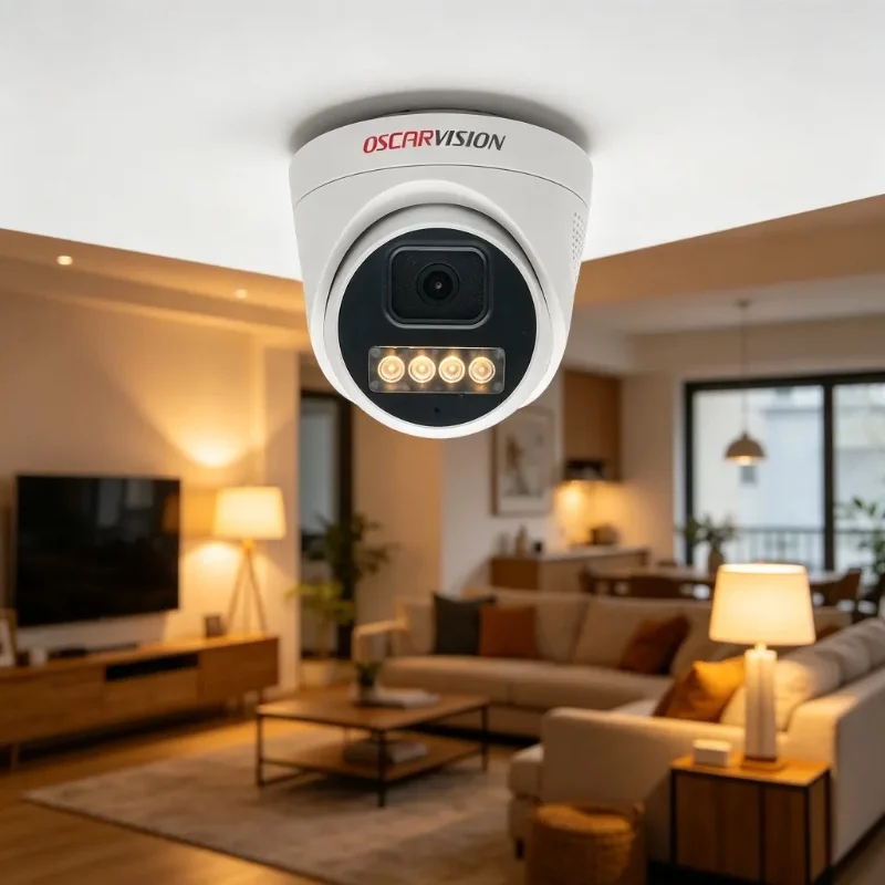 Oscar Vision – Kit de 8 Caméras Vidéosurveillance IP PoE ( 5MP )