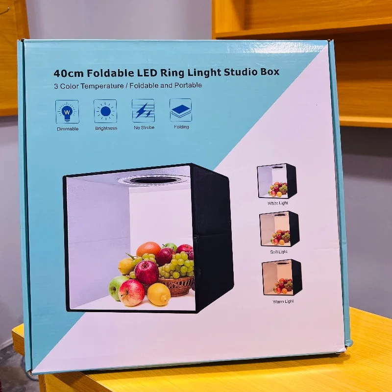 PULUZ 25cm – Foldable LED Ring Light Studio PhotoBox 4
