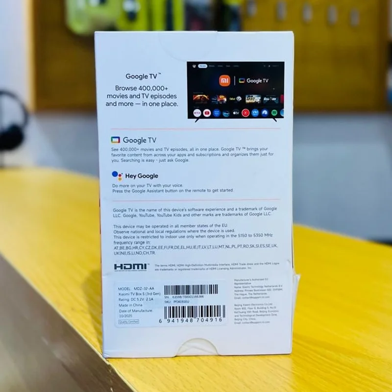 Xiaomi TV Box S 3Gen – 4K Ultra HD 4