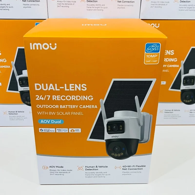 Caméra de Surveillance Solaire 4G LTE + Wi-Fi – Imou AOV Dual 10MP 6
