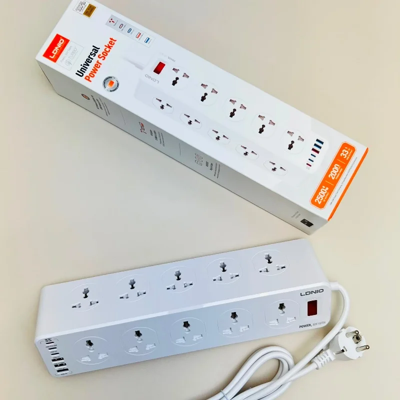 Rallonge Électrique Multiprise LDNIO Universal Power Socket – Multiprise Universelle 2500W 6