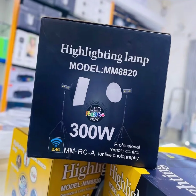 PROJECTEUR LED STUDIO MM8820 300W AVEC TRÉPIED ROBUSTE 2,8 M 3