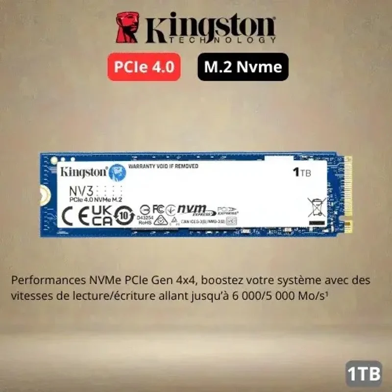 SSD NVMe M.2 Kingston ( 1To ) 4