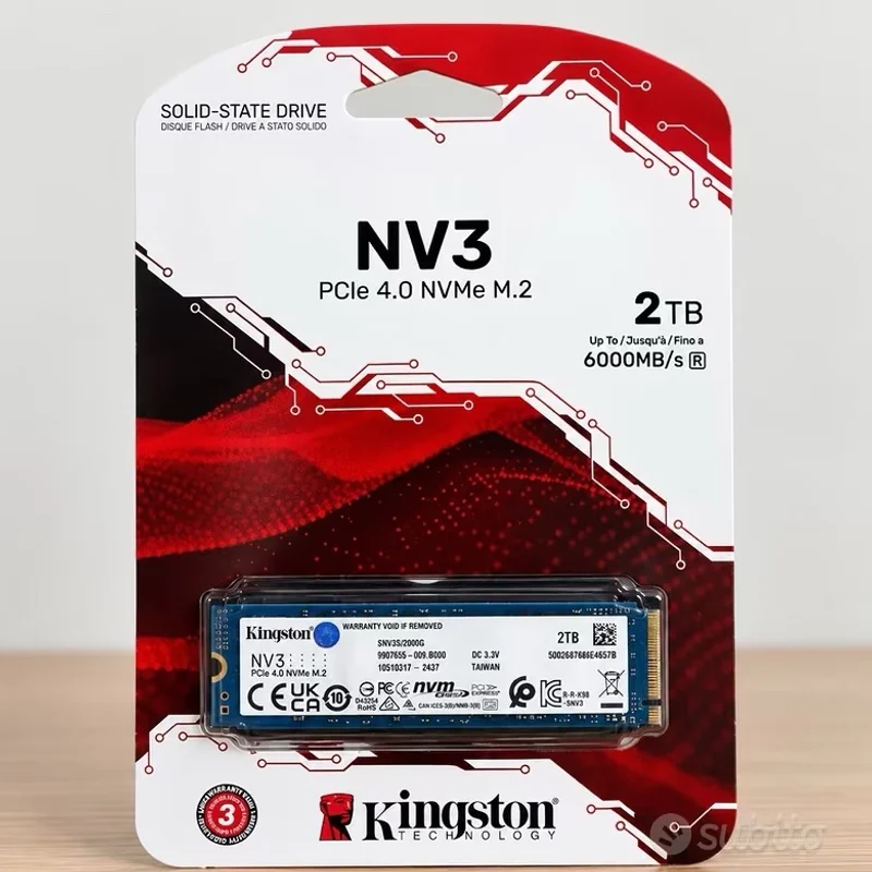 Kingston NV3 ( 2To )– SSD NVMe M.2 PCIe 4.0