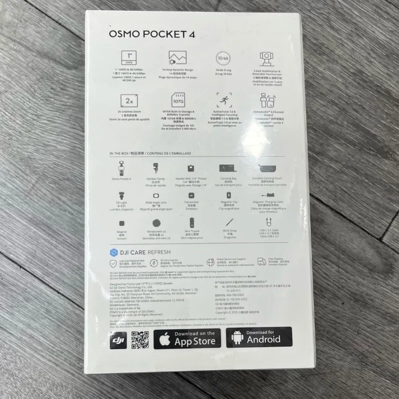 DJI Osmo Pocket 4P Vlog Combo – Caméra de Poche Stabilisée 4K 5