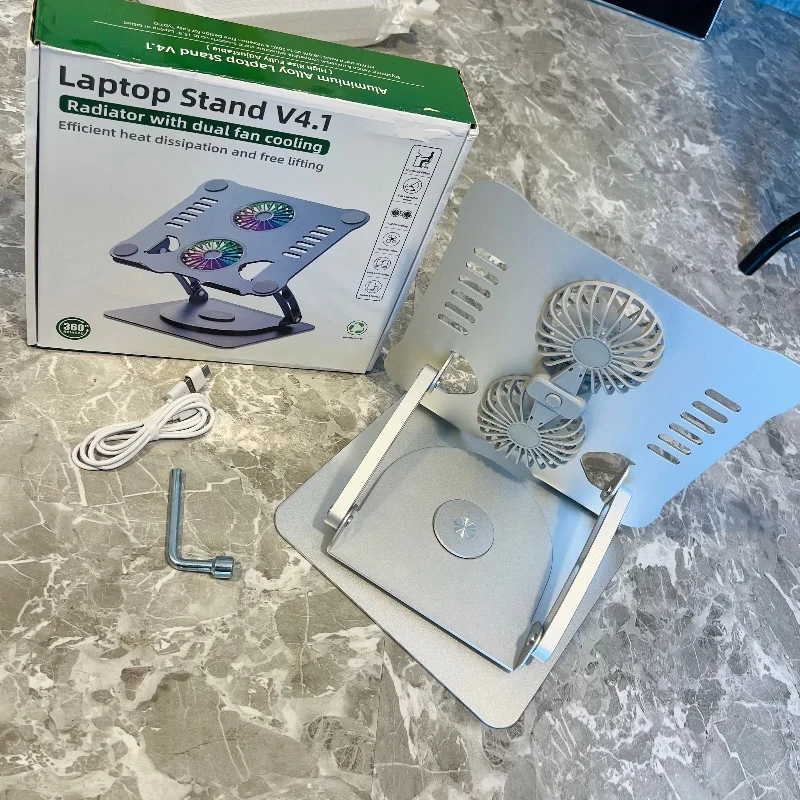 Laptop Stand V4.1 – Support PC Rotatif Portable avec Double Ventilateur 5